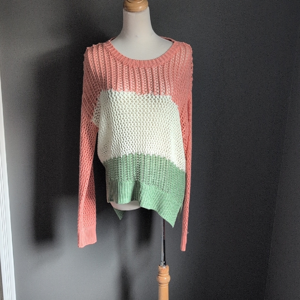 NWT Hem & Thread Multicolor Knit Sweater Small